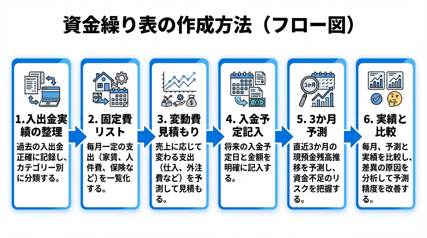 インフォグラフィック:資金繰り表の作成方法と活用