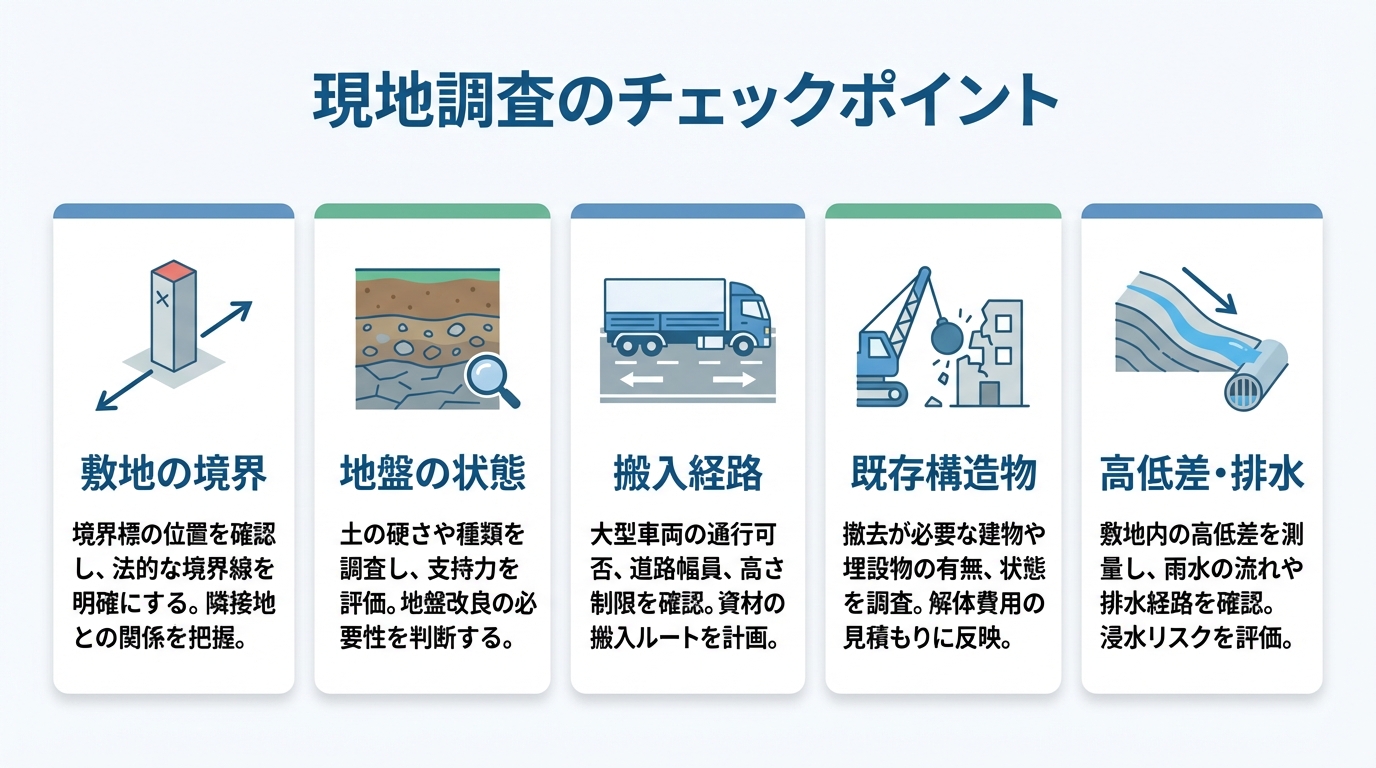 インフォグラフィック：見積もり精度を上げる現地調査のコツ
