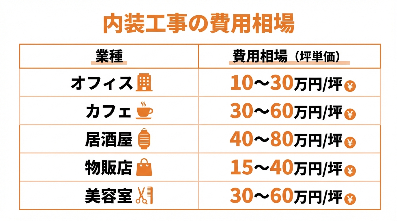 インフォグラフィック：内装工事の見積もり相場を理解する
