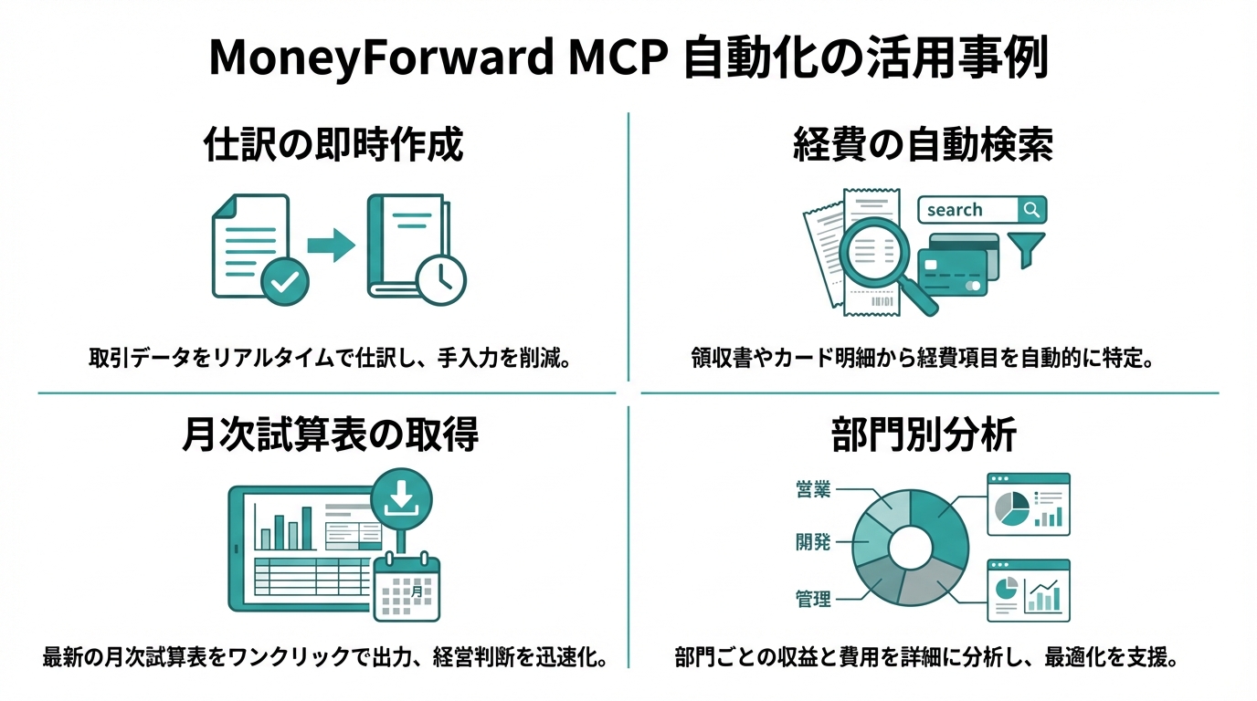 インフォグラフィック：MCPで自動化できる4つの業務
