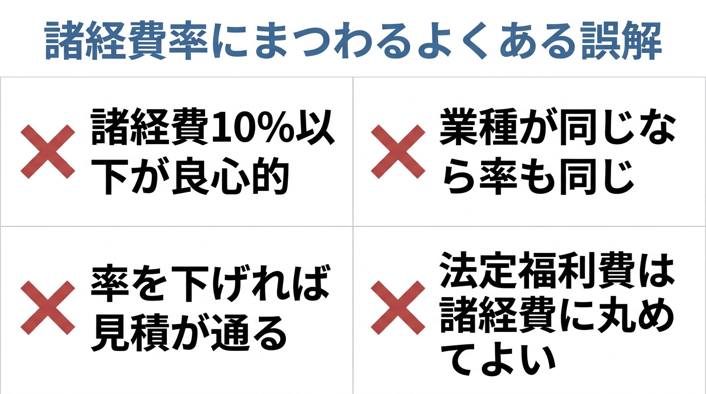 インフォグラフィック：諸経費率にまつわるよくある誤解
