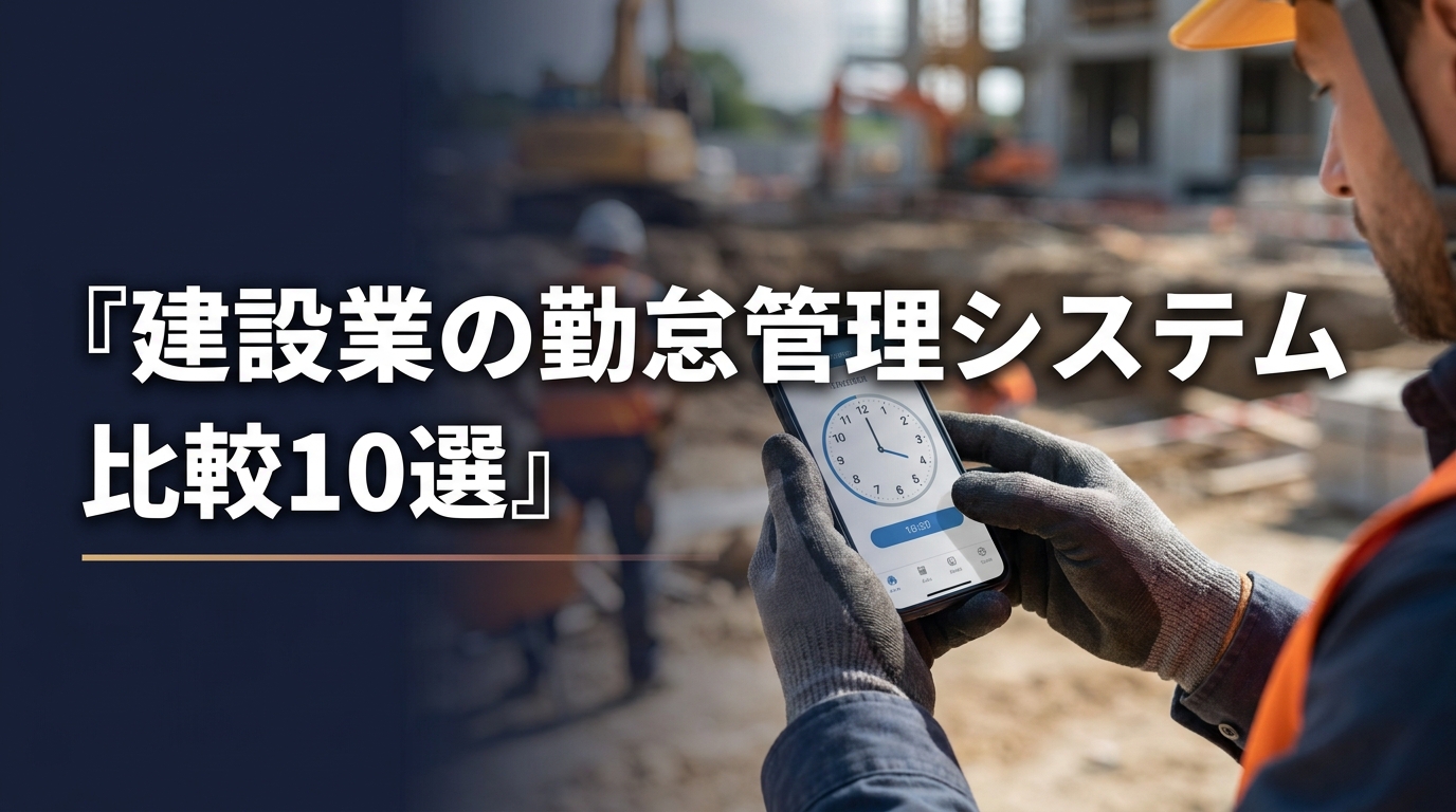 建設会社向けに勤怠管理システムのおすすめ10選と失敗しない選び方を比較解説する記事のアイキャッチ
