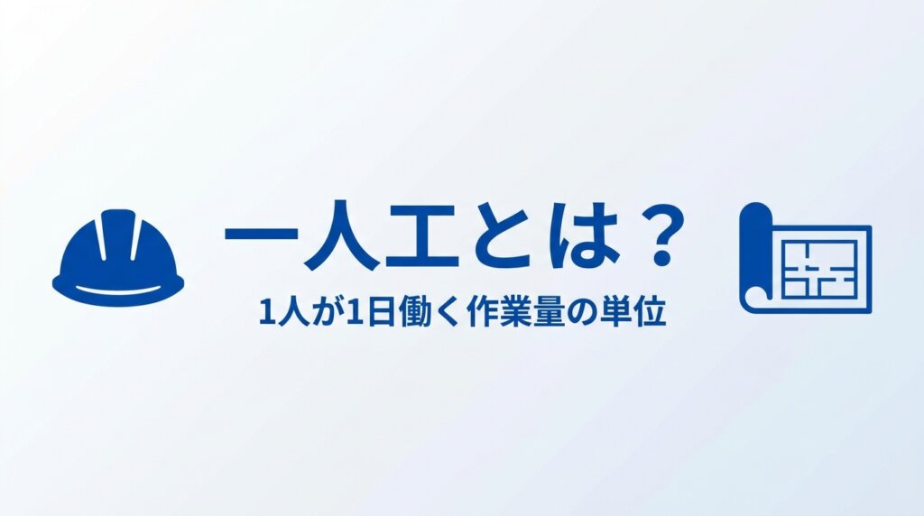一人工とは何かを建設業向けに解説する記事のアイキャッチ画像
