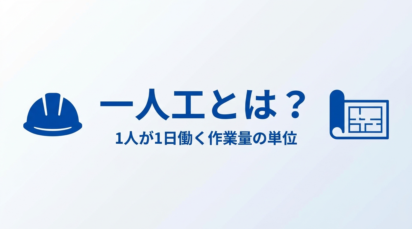 一人工とは何かを建設業向けに解説する記事のアイキャッチ画像