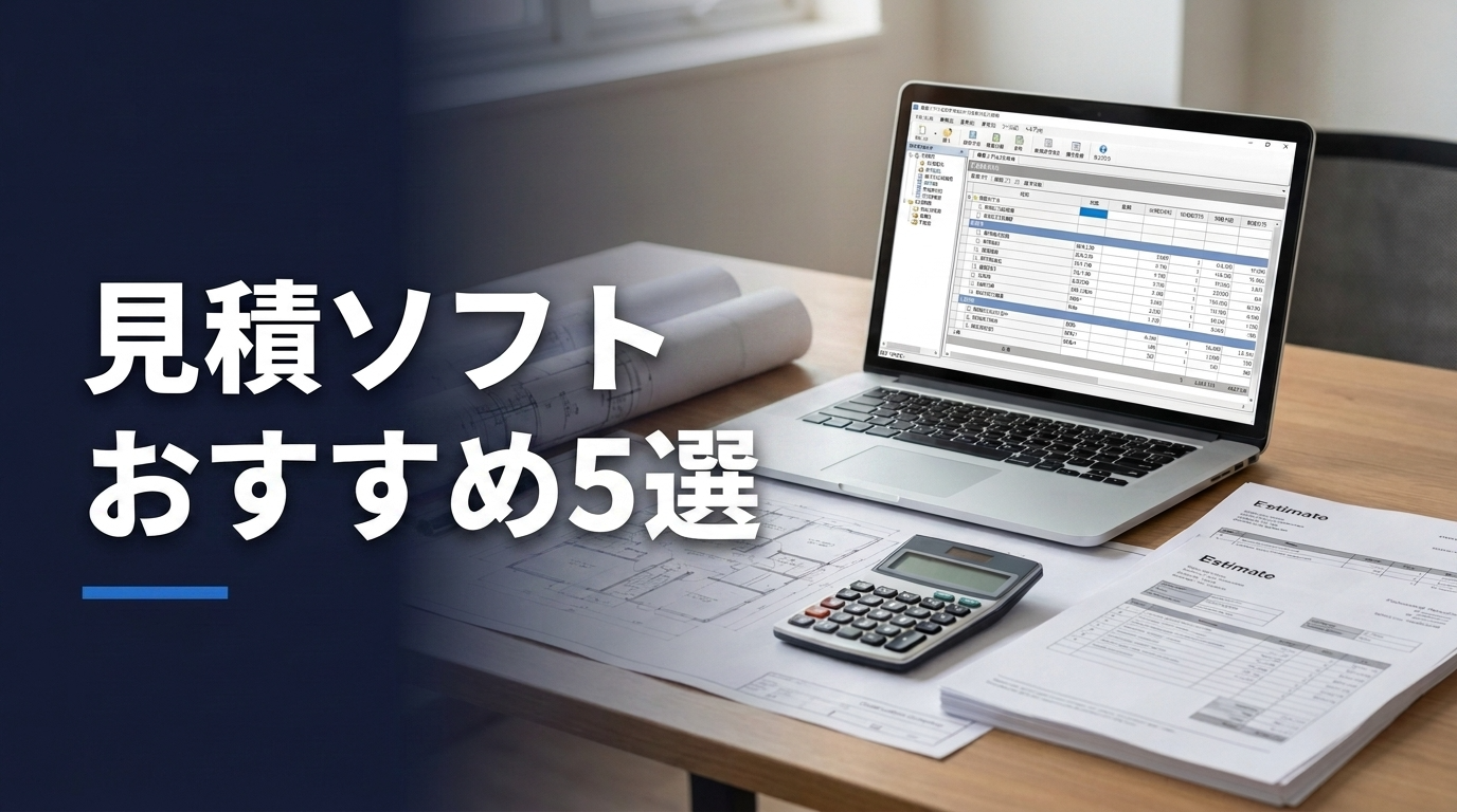見積ソフトおすすめ5選を解説する記事のアイキャッチ
