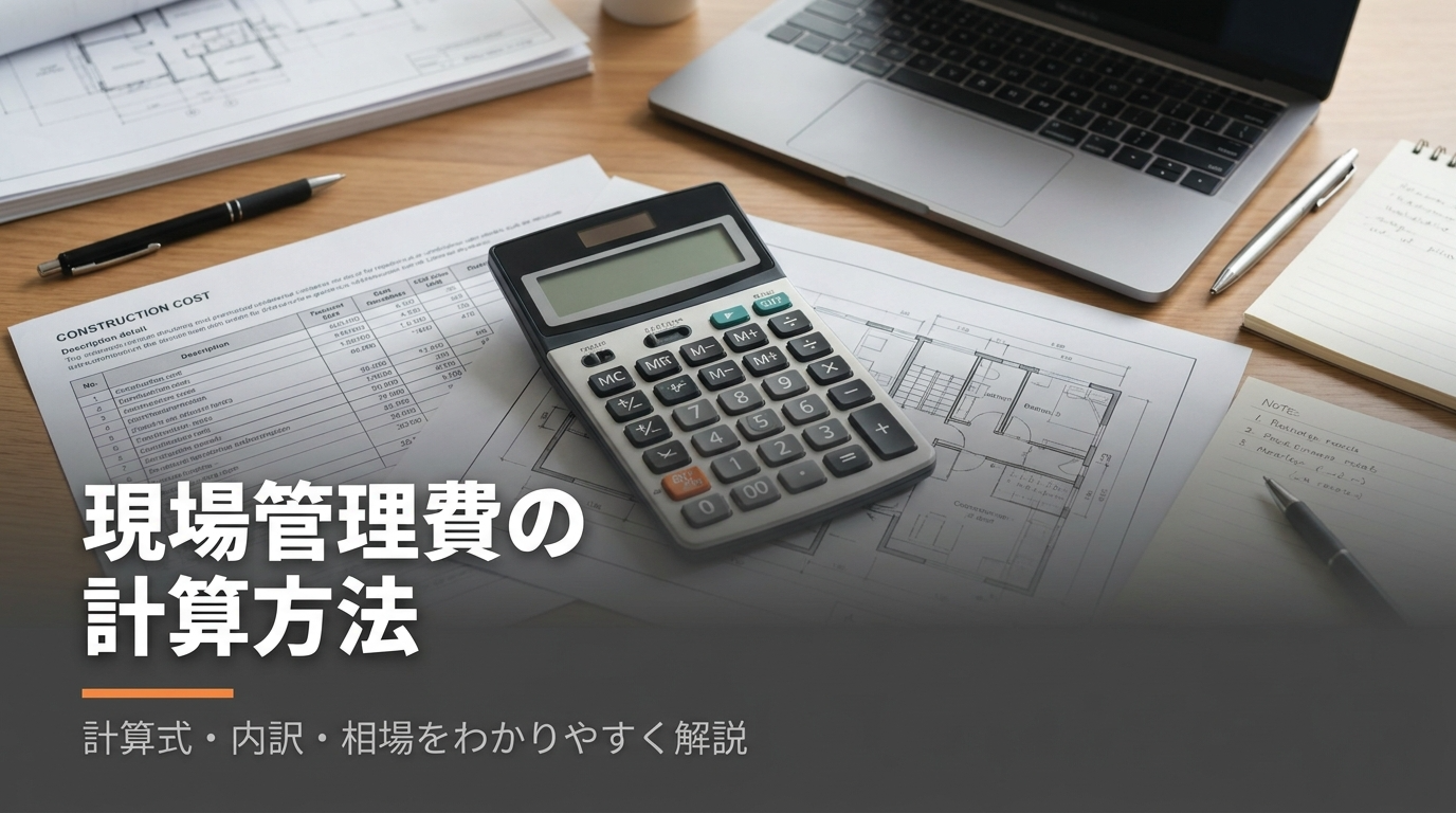 現場管理費の計算方法を解説する記事のアイキャッチ