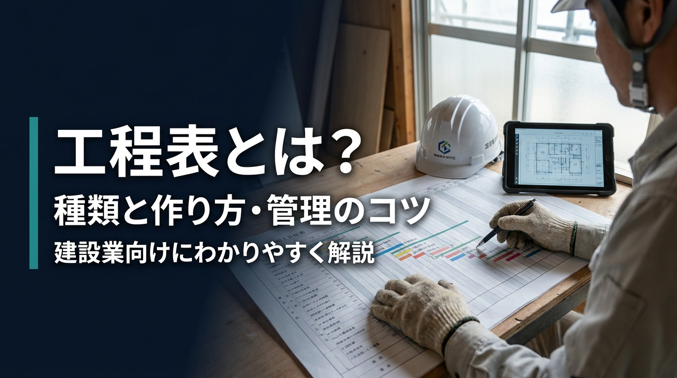 建設会社向けに工程表の種類と作り方・見やすく管理するコツを解説する記事のアイキャッチ