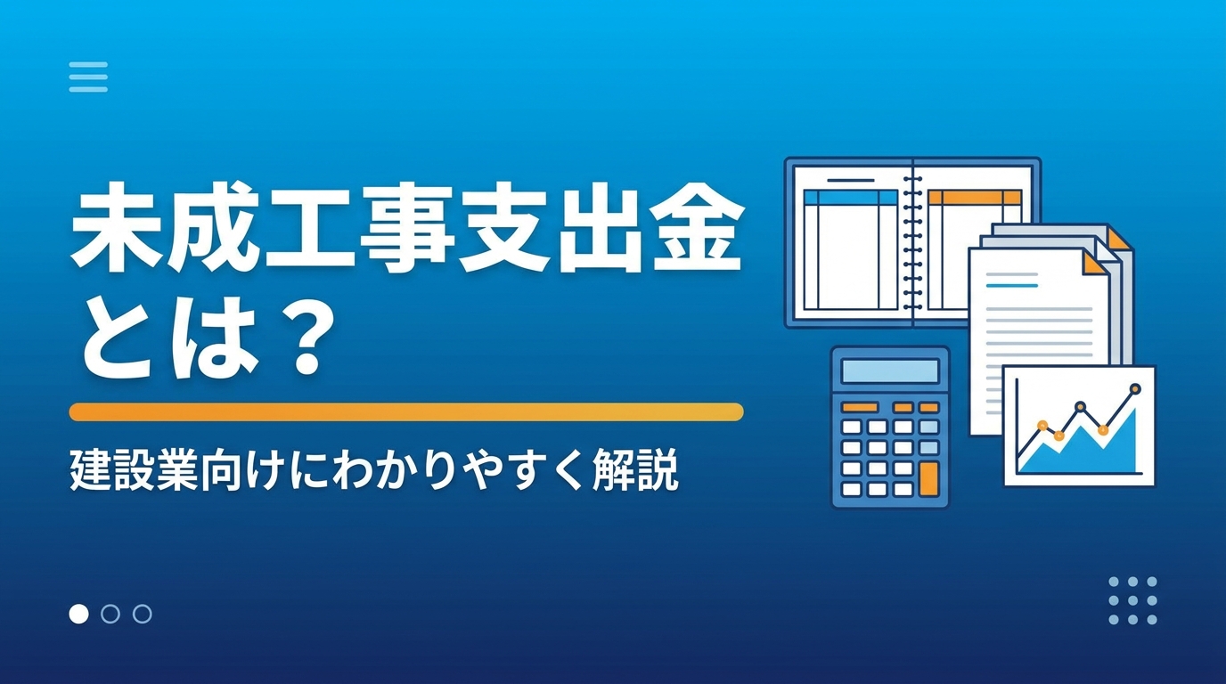 未成工事支出金の仕訳・決算・税務のポイントを建設業向けに解説する記事のアイキャッチ