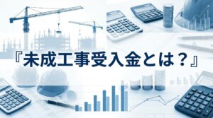 建設業の未成工事受入金について、仕訳・消費税・前受金との違いを解説する記事のアイキャッチ