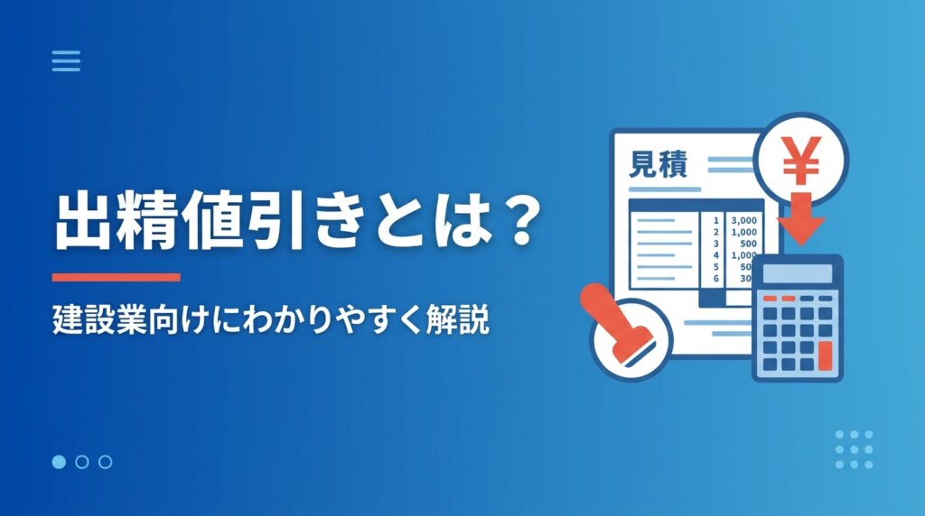 建設業向けに出精値引きの意味と見積書の書き方・法律上の注意点を解説する記事のアイキャッチ