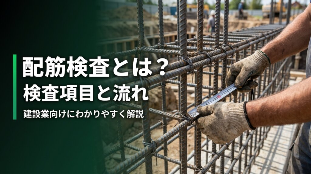建設会社向けに配筋検査の検査項目チェックリストと流れを解説する記事のアイキャッチ