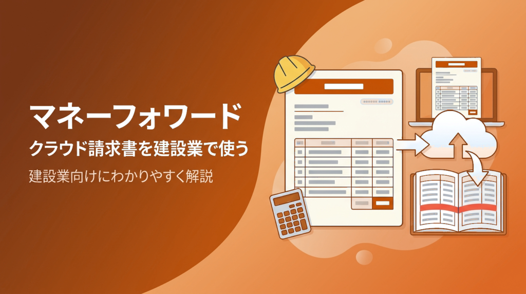 建設会社がマネーフォワード クラウド請求書で見積書から請求書を作成・送付し、入金をクラウド会計と連携して管理する方法を解説する記事のアイキャッチ