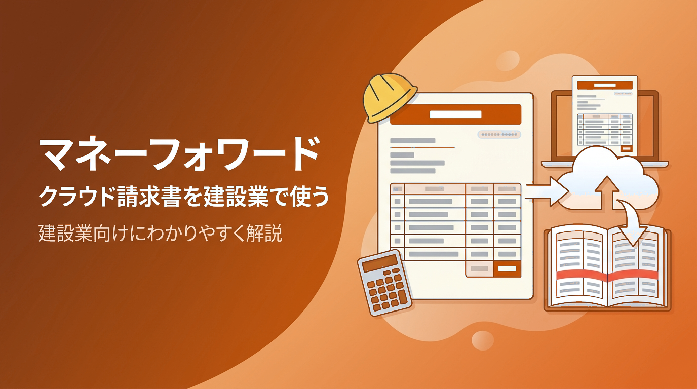 建設会社がマネーフォワード クラウド請求書で見積書から請求書を作成・送付し、入金をクラウド会計と連携して管理する方法を解説する記事のアイキャッチ