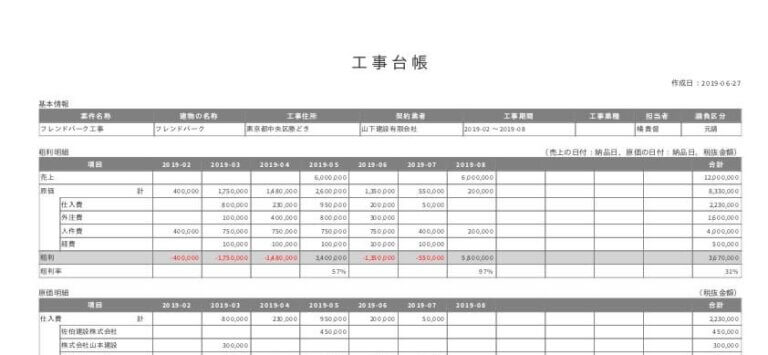 工事台帳